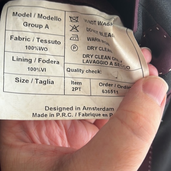 Charcoal suit. Size 35. - Picture 6 of 6